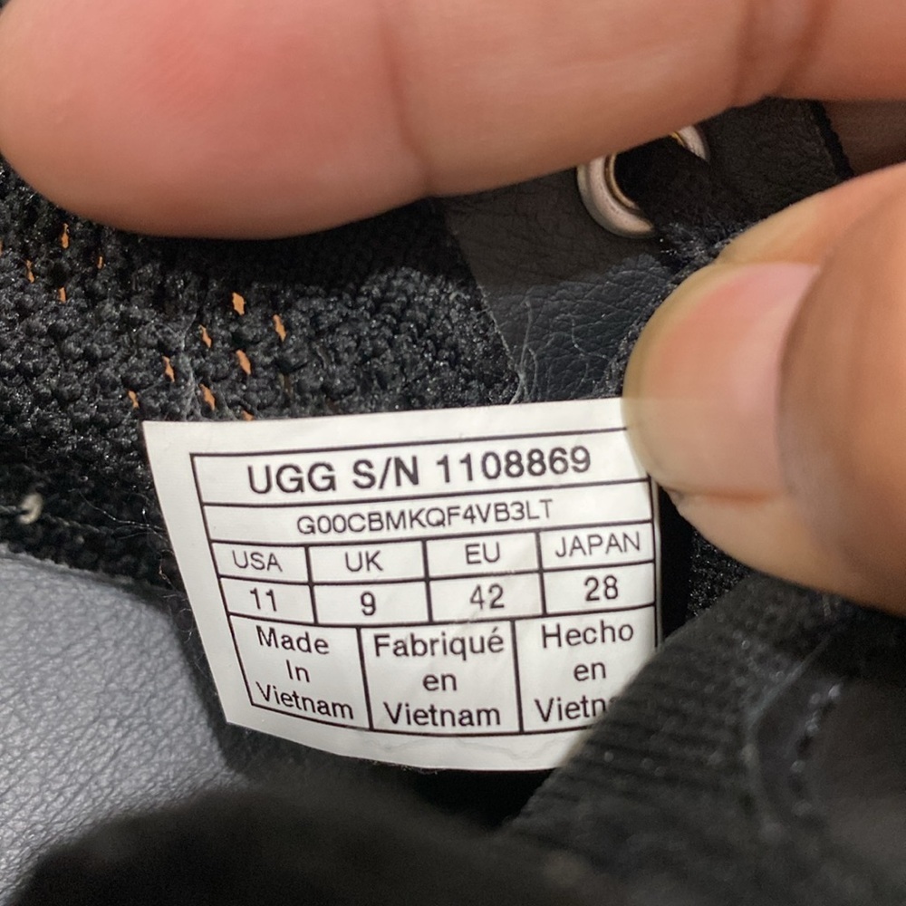 Ugg Women's Zilo Knit Black Lace Up Sneaker Shoes Sz 11 - Picture 8 of 8